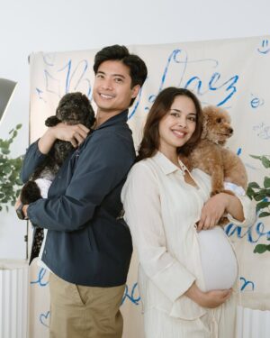 Meganne Young Instagram - Dahil bumibigat na raw ang tiyan ni Boneztis, todo support ako agad, literally 😝 We just had the baby shower for our little one and I can proudly say that Boneezy did a beautiful job planning and executing. From painting the backdrop herself to choosing her favorite food, it was such a great day with fam and friends. Of course, kami na rin ang naghost ng games and short program (which we both really enjoy doing anyway). I think this means we should have another baby shower soon. Saya eh! 🎉❤️