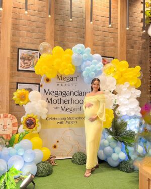 Meganne Young Instagram - Kilig si Bonez-tis! Had the sweetest baby shower put together by my @meganbeautyph family 🥹💛 talked about skincare, prepping for the baby and of course we also had yummy food 😍 there were even two surprise pregnancy announcements from our attendees 🫶🏻 thank you Ms Marge and Sir Lance and the whole team for all the love and prayers!! 🌻