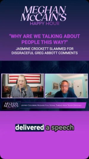 Meghan McCain Instagram - “This was too far.” Jasmine Crockett is facing serious backlash for mocking Gov. Greg Abbott’s disability during a public speech. 
@meghanmccain 
@2waytvapp