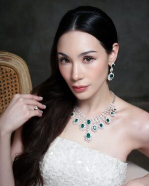 Melanie Berentz Instagram - She is her own muse 🖤

Stepping into the holiday season with unparalleled grace and sophistication. This enchanting emerald and diamond jewelry set is a celebration of artistry and opulence, combining vibrant green with dazzling diamonds in intricate designs. Whether you’re attending a Christmas gala or a cozy family gathering, this statement necklace and matching earrings will definitely make you the center of attention. Embrace the festive spirit with jewelry that reflects the joy and beauty of the season.

Muse : @melanieberentz
Dress : @valenciavivi
Photographer : @snap.nuel
Makeup Artist : @kunsoomakeupartist

Discover more info about diamond, please contact our team : 
 62 816-888-655 (Hui)
 62 815-1799-9944 (Mike)

#DiamondElegance #TimelessJewelry #SparkleEveryday #LuxuryRings #ShineBright #PuteriIndonesia #MelanieBerentz #ChristmasGlam #HolidayJewellery