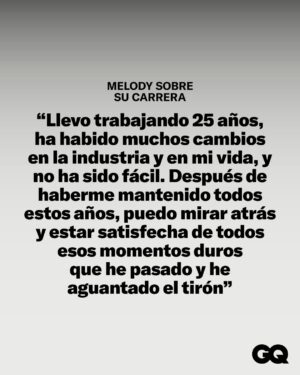 Melody Ruiz Instagram - El archiconocido ‘El baile del gorila’ la catapultó a la fama mundial cuando solo tenía 10 años. Hoy, 25 años después, @SoyYoMelody sigue reinventándose y resurgiendo como un huracán. ¿Qué relación mantiene con los éxitos que gestó cuando solo era una niña? ”Yo sigo cantando ‘De pata negra’, ’Dabadabadá... porque el mayor orgullo para una artista es tener éxitos en su discografía”, y añade: “Además, me han hecho muy feliz a mí y a mucha gente. ¿Por qué tengo que renegar de ello?” La entrevista de #GQHype al completo, en el link en bio.

Texto: @javiergirela
Fotografía: @jesusleonardodotcom
Realización: @fervallespin
Estilismo: @jlcrazy
Maquillaje y Peluquería: @vicenteoviedobeauty
Talent manager: @loretoquintanillacasas
Producción: @isanchezgomez
Arte: @elenacgut y @fantasy_and_co
Asistentes de fotografía: @gonzagallego y @silviadelarosa
Asistentes de estilismo: @zulmaris y @alejandra.tiff
Dirección de moda: @joanadelafuente
Diseño de la peineta: @rubia.zurda.y.dislexica
Head of Content: @mrdanielborras

#Melody