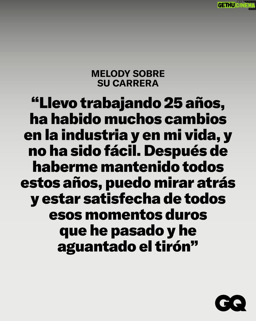 Melody Ruiz - 5.8K Likes - El archiconocido ‘El baile del gorila’ la catapultó a la fama mundial cuando solo tenía 10 años. Hoy, 25 años después, @SoyYoMelody sigue reinventándose y resurgiendo como un huracán. ¿Qué relación mantiene con los éxitos que gestó cuando solo era una niña? ”Yo sigo cantando ‘De pata negra’, ’Dabadabadá... porque el mayor orgullo para una artista es tener éxitos en su discografía”, y añade: “Además, me han hecho muy feliz a mí y a mucha gente. ¿Por qué tengo que renegar de ello?” La entrevista de #GQHype al completo, en el link en bio.
Texto: @javiergirela
Fotografía: @jesusleonardodotcom
Realización: @fervallespin
Estilismo: @jlcrazy
Maquillaje y Peluquería: @vicenteoviedobeauty
Talent manager: @loretoquintanillacasas
Producción: @isanchezgomez
Arte: @elenacgut y @fantasy_and_co
Asistentes de fotografía: @gonzagallego y @silviadelarosa
Asistentes de estilismo: @zulmaris y @alejandra.tiff
Dirección de moda: @joanadelafuente
Diseño de la peineta: @rubia.zurda.y.dislexica
Head of Content: @mrdanielborras
#Melody