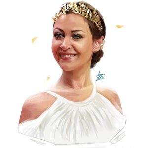 Menna Shalabi Instagram - Thank you @manotii for this beautiful artwork. 🙏 I love it! 😍