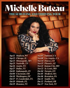 Michelle Buteau Instagram - ✨IT’S HAPPENING, BISHES✨

The Surviving and Thriving Tour is coming to you bee bee! New material, same outfits and I couldn’t be more excited✨

Presale begins tomorrow at 10AM using password FRECKLES✨

On-sale to de public April 4th at 10AM local✨