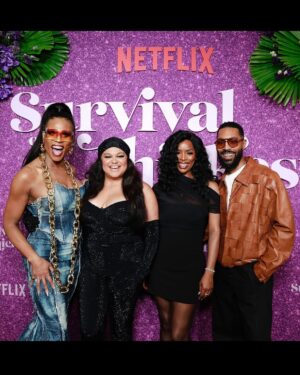 Michelle Buteau Instagram - Season 2 is finally here!!! Let’s talk about it bishes!!!

fit: @todd.fisher.ny 
style: @keiabounds 
hair: @kyssheart 
makeup: @theladydeja 
show: #survivalofthethickest 
platform: @netflix