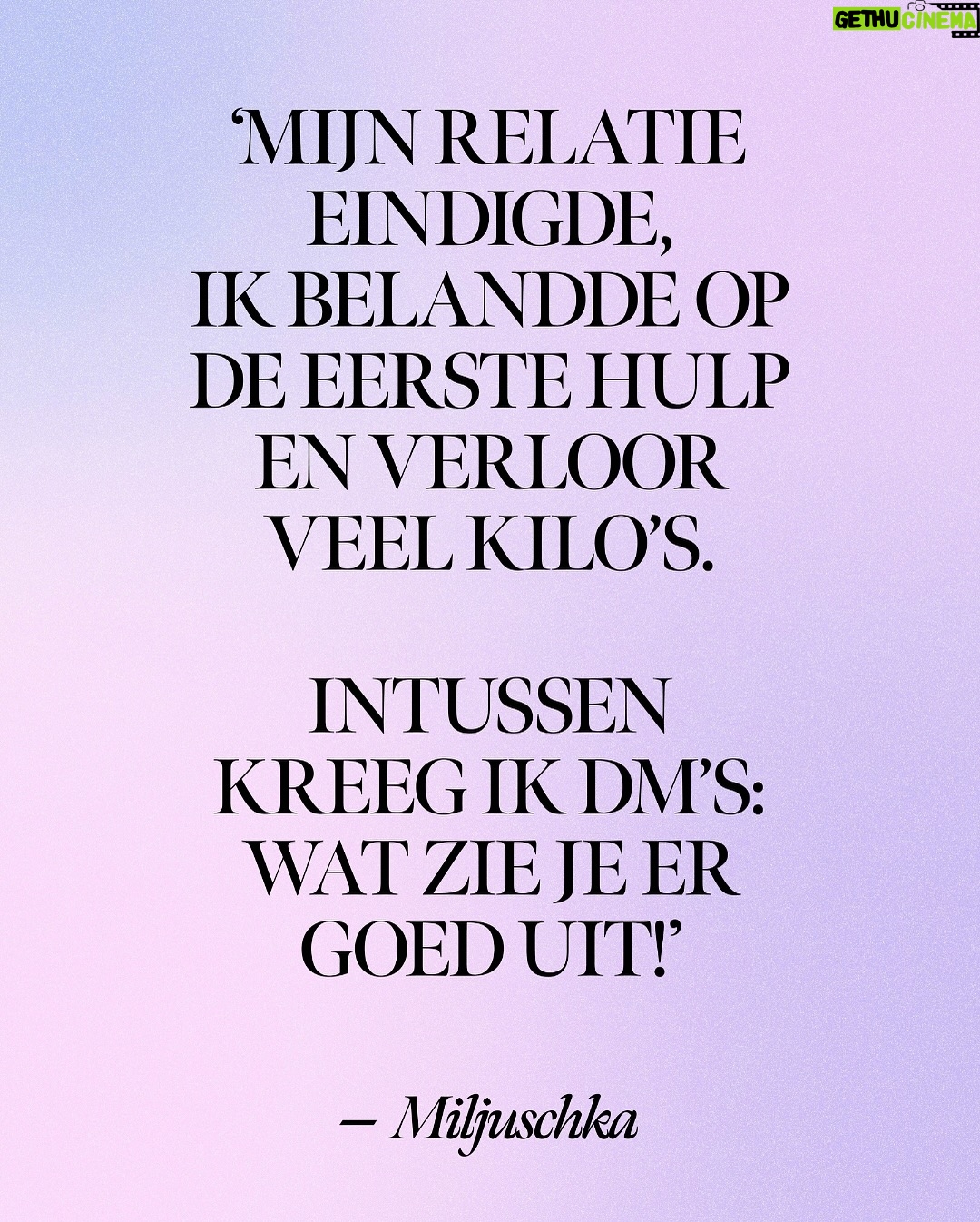 Miljuschka Witzenhausen - 17K Likes - Ik heb heel bewust mijn mond gehouden over mijn relatiebreuk. Mijn privéleven is al vaak genoeg in de media verschenen. Maar als @bibibreijman me tijdens een interview voor het magazine vraagt hoe het écht met me gaat, kan ik niet anders dan eerlijk zijn. En ik zal dat hier vandaag ook zijn. Want zo’n relatiebreuk, gaat je niet in de koude kleren zitten. Ik kan nu zeggen, dat de afgelopen maanden echt heel zwaar zijn geweest. Letterlijk tot het omvallen aan toe. Die kilo’s die eraf gevlogen zijn én waar iedereen mij de hemel over in prijst. Die zijn er van pure ellende afgevlogen. Sterker nog toen mijn relatie eindigde, belandde ik op de eerste hulp.
Maar het gaat gelukkig weer stapje voor stapje een stukje beter met me. Ik ben weer gelukkiger en gezonder en dat is wat telt. En waar ik ook gelukkig van word, is zien hoeveel sterke vrouwen er om me heen zijn. En als er iemand nog een sterke vrouw is, dan is Bibi wel. Dat is me in het interview wel meer dan duidelijk geworden. Allebei zijn we al vanaf jong in de spotlights, allebei problemen met familie of geliefden die op straat liggen en allebei stapelgek op Azië.
In dit interview, doen we dus beide een goed boekje open en zijn we eerlijk over hoe hard het leven soms kan zijn. Meer van het interview lees je in de komende editie van mijn magazine. En voor nu vind ik het vooral heel belangrijk om te delen, dat we allemaal een beetje liever moeten zijn voor elkaar, want dat is toch wel de kern van het verhaal. Vraag aan je vriendinnen hoe het nu echt met ze gaat, gooi niet klakkeloos comments onder social media posts en verplaats je een beetje in een ander. Het leven is al zwaar genoeg mensen. 💕
Wil je het hele interview lezen? Alleen in Miljuschka Magazine, te bestellen via shop.miljuschka.nl
Interview: @antoinnettescheulderman75
Styling: @brigittekramerstyling
Visagie: @mettinamakeup @marloesbovelander
Fotografie: Stef Nagel
