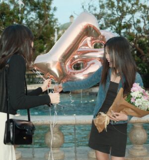 Miya Cech Instagram - how lucky to have friends who love you enough to struggle this much for the perfect birthday photos 😂. grateful to be surrounded by so much love, laughter and good food last night! also grateful for all of the opportunities, blessings and lessons the universe has afforded to me so far and ready to jump feet first into the journey ahead. 🍣🎂🥳🥞💚 #Level18😱