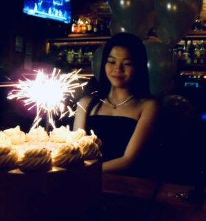 Miya Cech Instagram - how lucky to have friends who love you enough to struggle this much for the perfect birthday photos 😂. grateful to be surrounded by so much love, laughter and good food last night! also grateful for all of the opportunities, blessings and lessons the universe has afforded to me so far and ready to jump feet first into the journey ahead. 🍣🎂🥳🥞💚 #Level18😱