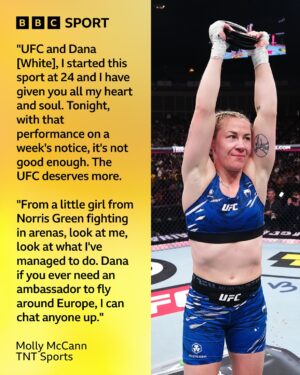 Molly McCann Instagram - Take a bow, @meatballmolly 👏 Her time in UFC is over 👊