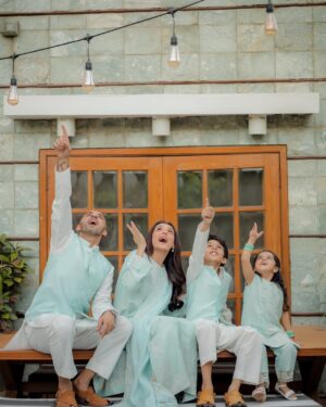 Momal Sheikh Instagram - May Allah accept our prayers, fasting, Ibadaat and every good deed, big or small. May Allah forgive our sins, answer our duas and grant us many more Ramadan in health and strong Imaan. 
Ameen 🤲🙏

Eid Mubarak ✨🌙

@farahtalibaziz x @nabila_salon x @hashu_hair x @thisis_umar_mua x @rehanmithanii