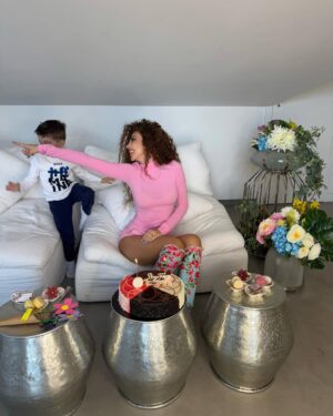 Myriam Fares Instagram - Being your mom is the best gift of all 💙🌸🩵