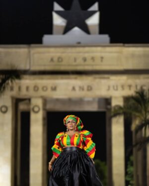 Mzbel Instagram - God bless our homeland Ghana 🇬🇭 
Outfit @bukiefabrix 
Skincare @pinamangcosmetics 
Photo @clik_shot_it
Makeup @feby_aileen