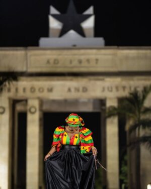 Mzbel Instagram - God bless our homeland Ghana 🇬🇭 
Outfit @bukiefabrix 
Skincare @pinamangcosmetics 
Photo @clik_shot_it
Makeup @feby_aileen