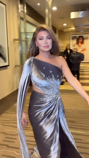 Nawal Al Zoghbi Instagram - Happy new year everyone 🎉❤️
#newyeareve #germany🇩🇪

Dress by @labourjoisie