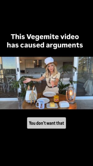 Nikki Osborne Instagram - Australians are passionate about their native dish. #reels #fyp #funny #bushbarbie #straya #comedy #vegemite #cooking
