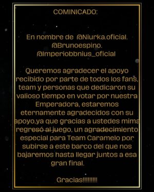 Niurka Marcos Instagram - ⭐️⭐️GRACIAAAAS ⭐️⭐️. Todos juntos a la Final✨⚔️ @bruno_espino07  Gracias por tanto apoyo ❤️‍🔥❤️‍🔥❤️‍🔥 #lcdlfallstars #lacasadelosfamosostlmd