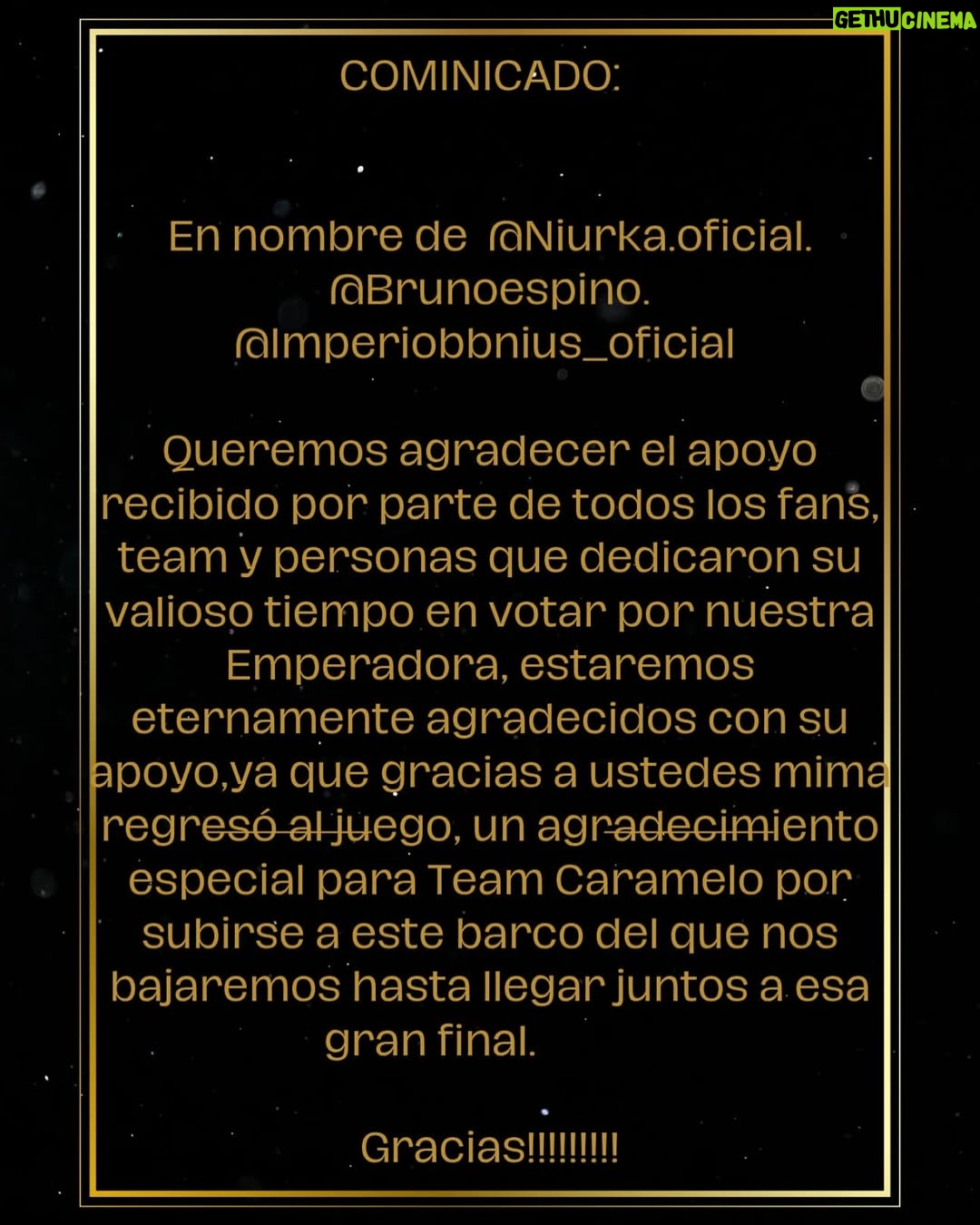 Niurka Marcos - 19.1K Likes - ⭐️⭐️GRACIAAAAS ⭐️⭐️. Todos juntos a la Final✨⚔️ @bruno_espino07 Gracias por tanto apoyo ❤️🔥❤️🔥❤️🔥 #lcdlfallstars #lacasadelosfamosostlmd
