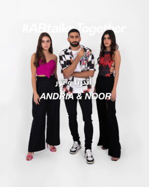 Noor Taher Instagram - #ABtalks Together with @andria_tayeh & @noorrtaher - مع أندريا و نور 
 
أندريا طايع ونور طاهر ممثلتان صاعدتان في العالم العربي. نعُرفهن بتنافسهن الشهير على الشاشة في المسلسل الدرامي مدرسة الروابي للبنات على نتفليكس. عرفتوهم كأعداء في المسلسل، لكن هل تعرف كيف تبدو صداقتهم في الحياة الواقعية؟ أندريا ونور يكشفان عن لحظات خاصة من علاقتهما في برنامجنا حيث يتحدثان عن الغيرة والمنافسة والحب وتقبل الذات والمزيد.
معارف، أفضل الأصدقاء، أعداء أم مجرد زملاء فقط؟ انت صاحب القرار. تابعو معنا.
 
Andria Tayeh and Noor Taher are both upcoming actresses in the Arab world. They are known for their famous on-screen rivalry on the Netflix drama series called AlRawabi School for Girls. You know them as nemeses on the show, but do you know what their friendship is like in real life? Andria and Noor uncover special moments of their relationship on this #ABtalks Together as they talk about jealousy, competition, love, self-acceptance and more. Acquaintances, best friends, enemies or just co-stars? You decide. Stay Tuned.
 
Tuesday 9 pm (GST) on YouTube.
الثلاثاء ٩ مساءً بتوقيت الإمارات على اليوتيب.

Production / @bukhashbrothers