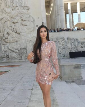 Nour AlGhandour Instagram - @eliesaabworld was so special 💕

#paris #ss2025 #eliesaabworld