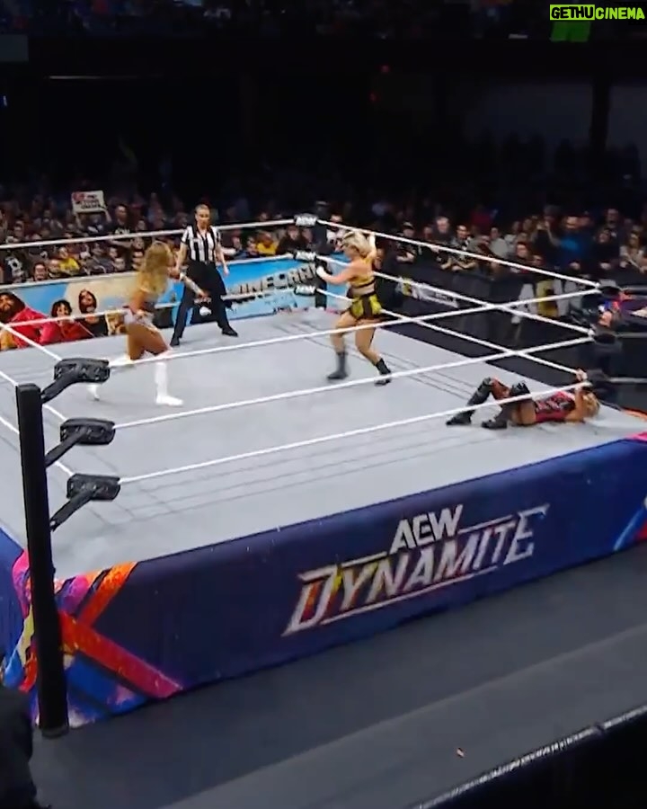 Olivia Kippen - 14.3K Likes - #AEW Women’s Champ @ToniStorm_ & @ThunderRosa22 combine forces vs @theMeganBayne & @The_PenelopeFord! | 3/26/25, #AEWDynamite
Watch #AEWDynamite on-demand on @SportsOnMax