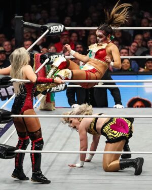 Olivia Kippen Instagram - #AEW Women’s Champ @ToniStorm_ & @ThunderRosa22 combine forces vs @theMeganBayne & @The_PenelopeFord! | 3/26/25, #AEWDynamite

Watch #AEWDynamite on-demand on @SportsOnMax