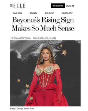 Ophira Edut Instagram - ✅ Beyoncé's Big 3 is now : Virgo ♍️ Sun ☀️   Scorpio ♏️ Moon 🌙   ARIES ♈️ RISING 📈! Read the full post at the link in bio on @elleusa