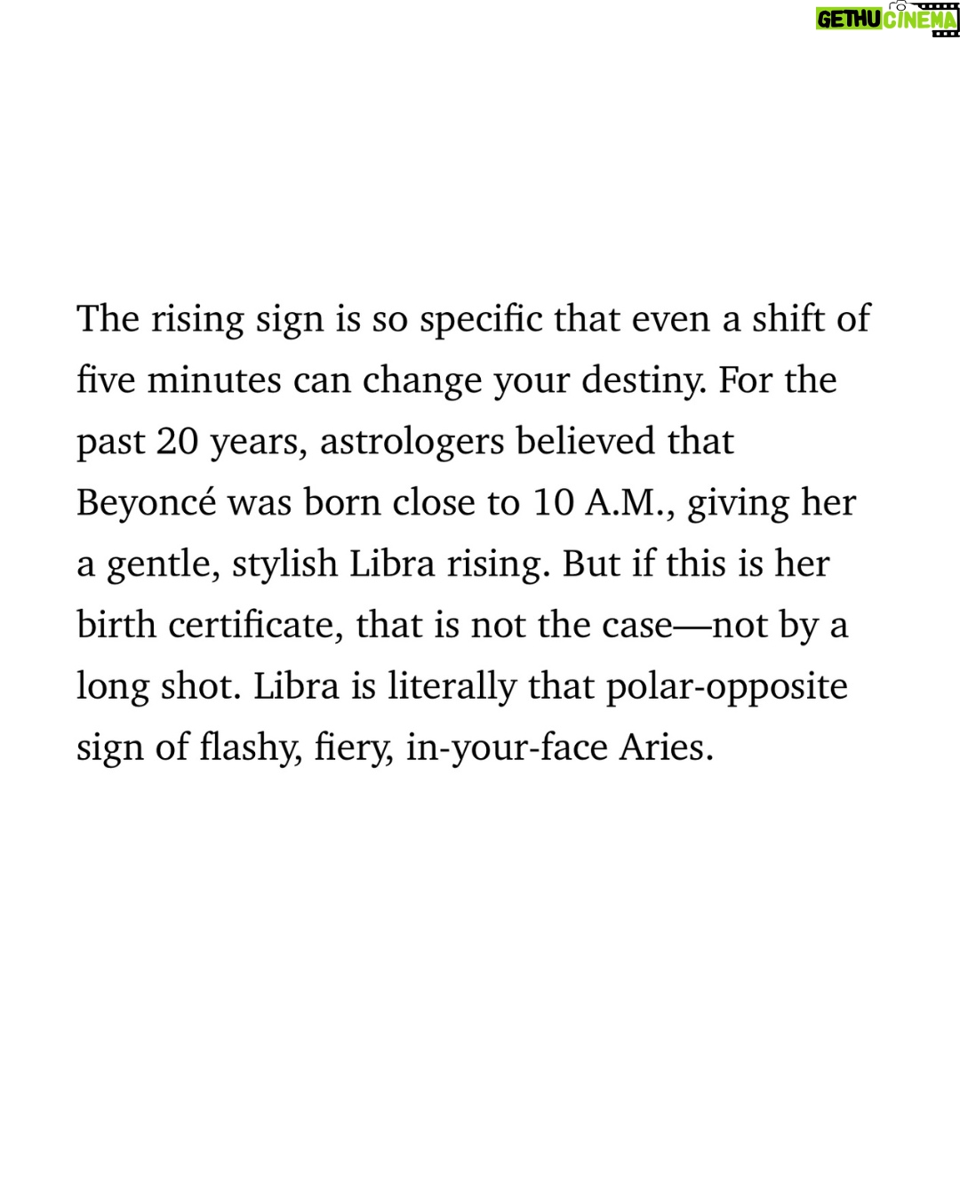 Ophira Edut - 1.2K Likes - ✅ Beyoncé's Big 3 is now : Virgo ♍️ Sun ☀️ Scorpio ♏️ Moon 🌙 ARIES ♈️ RISING 📈! Read the full post at the link in bio on @elleusa