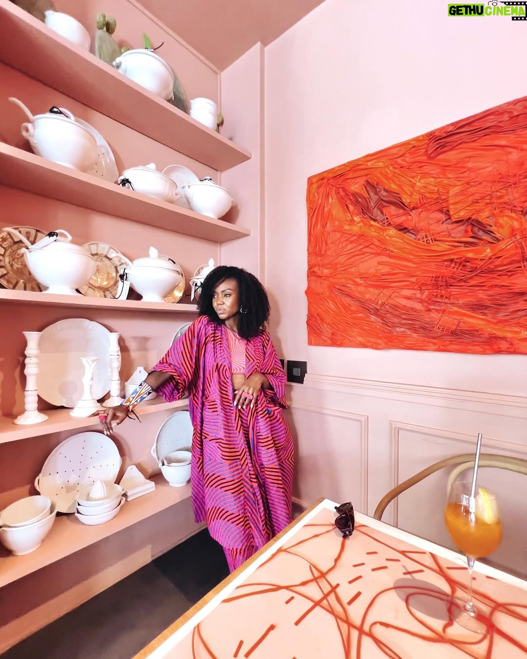 Patricia Kihoro - 3 Likes - In a flock of pigeons, be a flamingo.🦩 
I’m not really a pink girlie but pink, is a me! 
Fun fact, did you know @pinkpantheress was born in Kenya, and has a Kenyan mom? #PlayKeMusic 😉

I really didn’t plan to match the restaurant, but serendipity did its thing. If you’re ever in Capetown, make a stop for brunch at @hemelhuijs. It’s such a quaint little space and the food lives up to the decor. I gobbled it down as soon as it was served and I have ZERO pictures of the food to prove it. 

Kimono set - @the_nuralains.
Earrings - @apargadek, a gift from my sweet @mayonde.
Thick pink resin rings - @monkk_jewellery.
Pink brass   cow horn ring - @kipatounbranded.
Beaded cuff - @maridadistatement.
Hair - All mine yaani Kinky curly clip ins from @spritzhairstudio that belong to me. 😅

Sad I didn’t get to buy any items from here but grateful for the vibes @thobi_rose and @visitsouthafrica.africa.

#VisitSouthAfrica #SweetEscapes #CapeTown #MadeInKenya #travelafrique