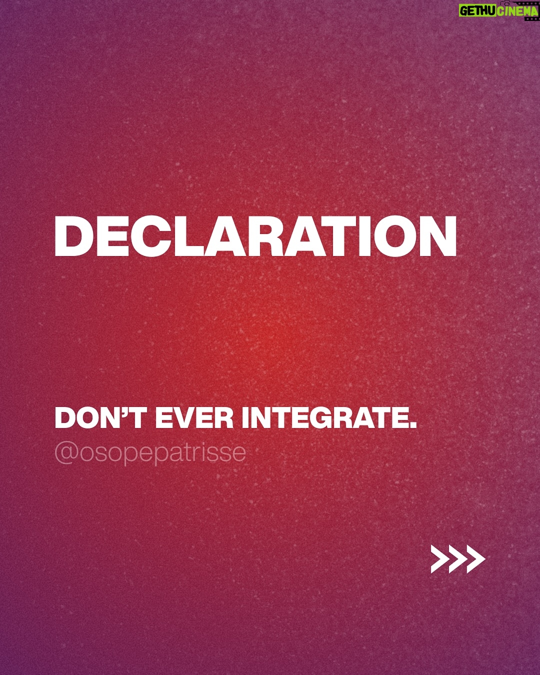 Patrisse Cullors - 1.5K Likes - It’s easy to forget. What we are made of. In these times. It’s easy to forget who we are. In these times all I can find are affirmations of what is true. And what is not.
Declaration. “Let them keep their systems. We are building worlds.’
#DontEverIntegrate