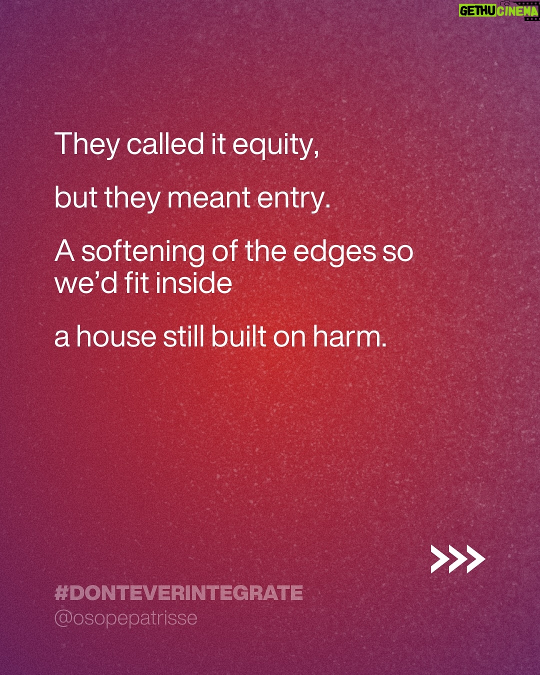 Patrisse Cullors - 1.5K Likes - It’s easy to forget. What we are made of. In these times. It’s easy to forget who we are. In these times all I can find are affirmations of what is true. And what is not.
Declaration. “Let them keep their systems. We are building worlds.’
#DontEverIntegrate