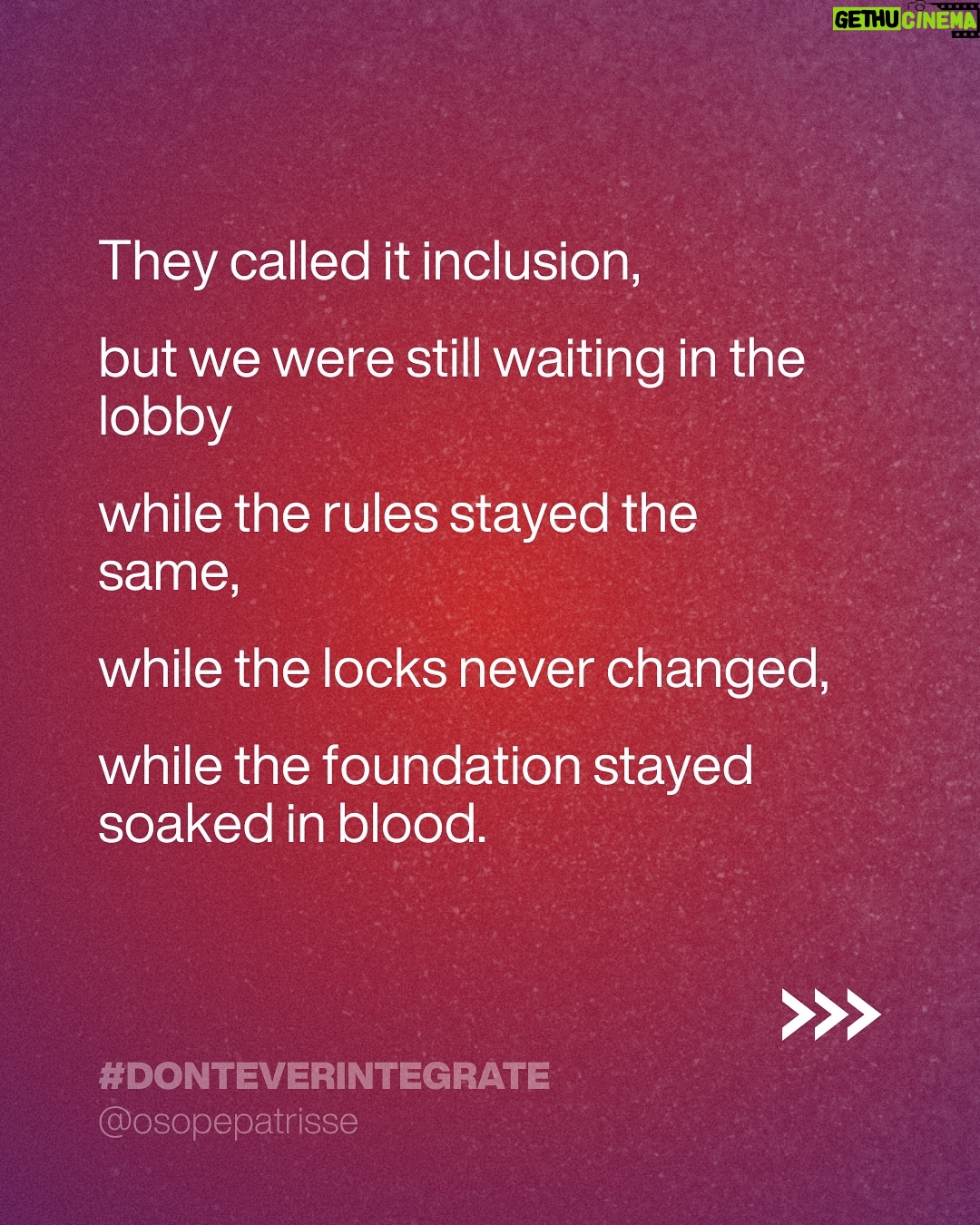 Patrisse Cullors - 1.5K Likes - It’s easy to forget. What we are made of. In these times. It’s easy to forget who we are. In these times all I can find are affirmations of what is true. And what is not.
Declaration. “Let them keep their systems. We are building worlds.’
#DontEverIntegrate