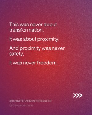 Patrisse Cullors Instagram - It’s easy to forget. What we are made of. In these times. It’s easy to forget who we are. In these times all I can find are affirmations of what is true. And what is not. 

Declaration. “Let them keep their systems. We are building worlds.’ 

#DontEverIntegrate