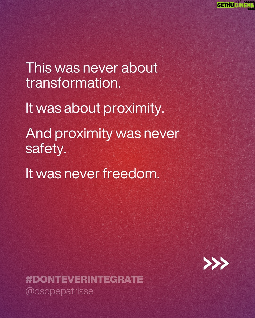Patrisse Cullors - 1.5K Likes - It’s easy to forget. What we are made of. In these times. It’s easy to forget who we are. In these times all I can find are affirmations of what is true. And what is not.
Declaration. “Let them keep their systems. We are building worlds.’
#DontEverIntegrate