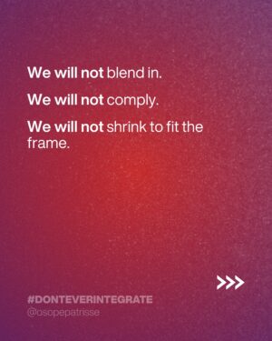 Patrisse Cullors Instagram - It’s easy to forget. What we are made of. In these times. It’s easy to forget who we are. In these times all I can find are affirmations of what is true. And what is not. 

Declaration. “Let them keep their systems. We are building worlds.’ 

#DontEverIntegrate