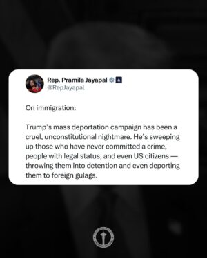 Pramila Jayapal Instagram - Trump’s first 100 days have been a nightmare. We can and must do better.