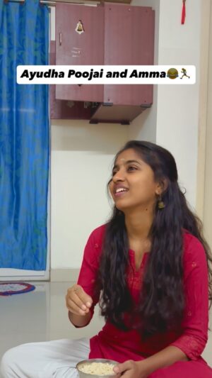 RJ Dimple Instagram - Unmaigal kasakka dhan seiyum mother 😂❤️
.
.
VC : @harshini_raghuperumalsamy 
VO : @sweetha_raja 
.
#beingdimple #ayudhapooja #ayudhapoojai #amma