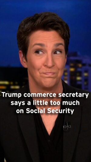 Rachel Maddow Instagram - Missed Social Security checks no big deal to Trump commerce secretary as attacks on agency escalate - 
Rachel Maddow shares video of Donald Trump's commerce secretary, Howard Lutnick, opining that missing a Social Security check for a month is no big deal and only someone committing fraud would complain about that. The remarks are only the latest in a series of dramatic moves by the Trump administration that show a lack of awareness or concern about the importance of regular Social Security checks to many Americans' survival.

Watch clips of the Rachel Maddow Show at MSNBC.com/Rachel