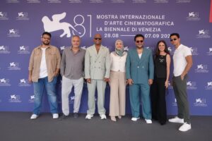 Rakeen Saad Instagram - More photos from @labiennale photocall .. I am so happy and proud to be here and to be representing my beloved egypt.  I feel very thankful for being part of this film working with all of our amazing cast and crew .. كتييييييير بحبكم 🥹😍♥️📽️✨🙏🏼

Photographed by @iamyoussefbo  @hamedz199 

Huge thanks to my amazing stylist @yasminekenawi for putting this together ♥️😍✨

Hair: @beautick_official 
Outfit: @nafsikaskourti
Jewelry: @oh.em.jay