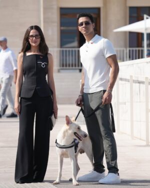 Rakeen Saad Instagram - More photos from @labiennale photocall .. I am so happy and proud to be here and to be representing my beloved egypt.  I feel very thankful for being part of this film working with all of our amazing cast and crew .. كتييييييير بحبكم 🥹😍♥️📽️✨🙏🏼

Photographed by @iamyoussefbo  @hamedz199 

Huge thanks to my amazing stylist @yasminekenawi for putting this together ♥️😍✨

Hair: @beautick_official 
Outfit: @nafsikaskourti
Jewelry: @oh.em.jay