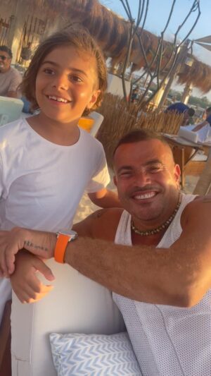 Razan Moughrabi Instagram - شكرا من هنا لبكرا من كل قلبي للنجم الكبير حبيبي و حبيبي الملايين 
@amrdiab 
God bless your kids and family and good luck for the new song with the natural born star @abdallahdiab 
The song is a super hit you rock 🤟
شكرا ل2 مليون from our fans and @amrdiab  and @ramgobran 
Who watched the video and commented on it 
بجد 
U made me and Ram super happy 
We love u all ❤️