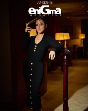 Riham Abdel Ghafour Instagram - From the shooting of @enigmamagazine  Shot on location at @thenileritzcarlton
Photography by @bilohussein
Styled by @mohamedashraff
Makeup by @abdallahelrefaeii
Hair by @mahmoud_hair_stylist
Cover Story by rawyalamei
Cover Design by @ehal_william24  Talent management: @gingertm
