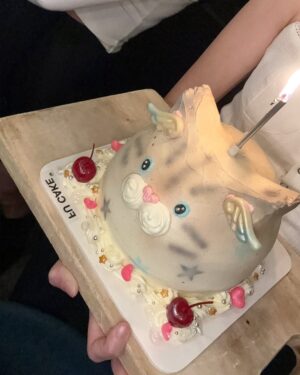 Riko Xi Instagram - 是個感動的生日∠( ﾟ▽ﾟ)／☆
還有唯一指定喵喵Cake✨

看到我家貓貓的畫差點落淚
謝謝我的好姐妹🥹🥹無敵感動
（我真的很少因為動物以外哭）

愛大家 🤍🤍🤍🌷🌷🌷✨✨✨
3/16倒數一小時