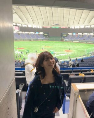 Rinka Kumada Instagram - 私の野球熱がどんどん高まっている今、
行ってきました！！初の東京ドーム！
阪神タイガースvsシカゴ・カブス⚾️