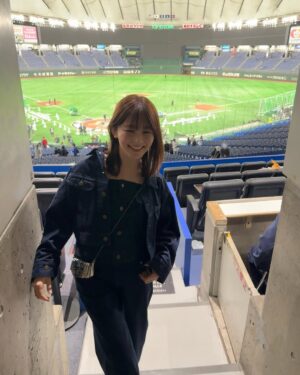 Rinka Kumada Instagram - 私の野球熱がどんどん高まっている今、
行ってきました！！初の東京ドーム！
阪神タイガースvsシカゴ・カブス⚾️