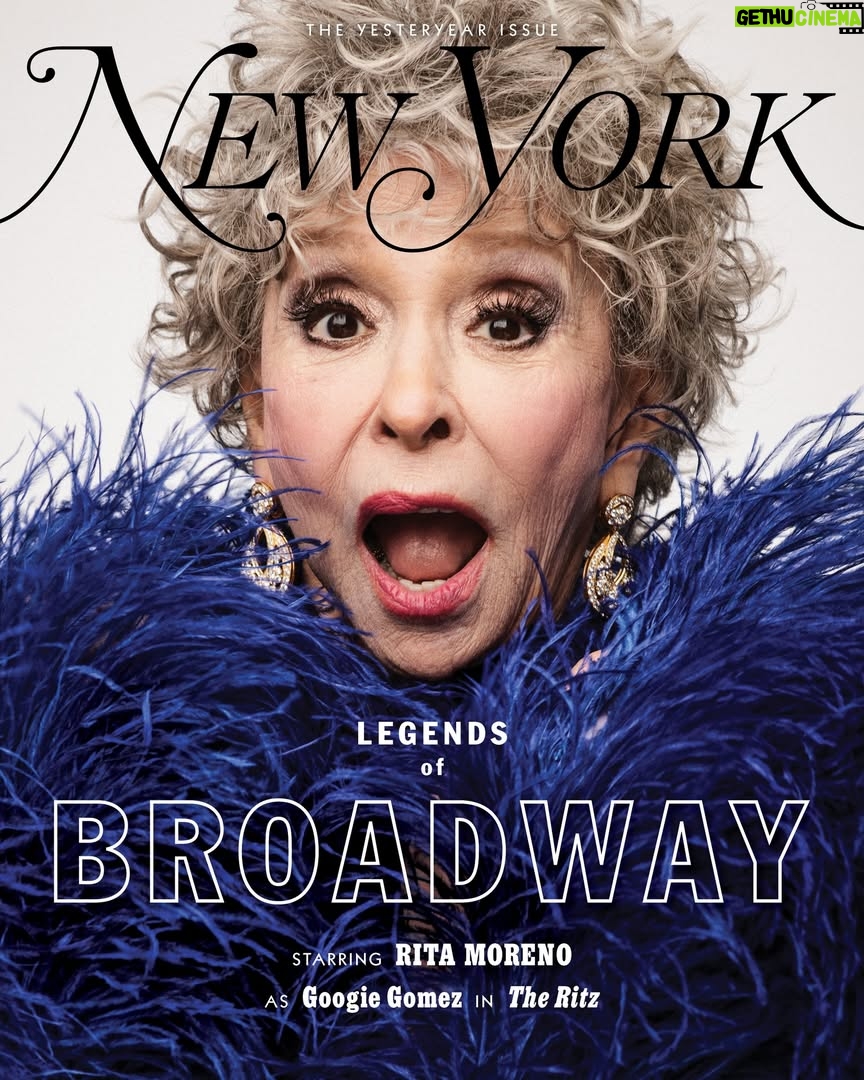 Rita Moreno - 14.6K Likes - Great News Y'all!
I am one of @nymag's 8 revolving covers for their Legends of Broadway issue...
I'm thrilled to share cover-duty with some of our greats, Barbara Streisand, Whoopi Goldberg, André DeSheilds, Liza Minelli, Joel Grey, Dick Van Dyke, and more!!
Thank you:
@nymag
Portfolio by @markseliger
Hairapy by @annamariaorzano
#YesteryearIssue #LegendsofBroadway