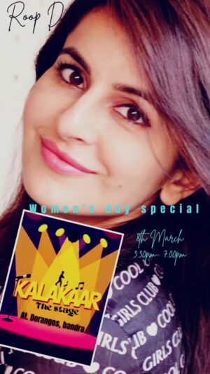 Roop Durgapal Instagram - Celebrate Women's Day with our very soulful performer Roop D. Her performance will touch your heart and fill you with Compassion as she represents "Karuna (Compassion)" Ras. 

Ras- Karuna (Compassion)
Performer- @roop_durgapal
Venue- @dorangos_comedy_events

Time- 3.30pm - 7.00pm

For more details on our unique and never seen before theme and other details feel free to connect us on call or Whatsapp

📞 75069 84877/ 📞 88504 14750 

#women #womensday #wonder #emotions #ras #feelings #adbhut #amazement #openmic #instagood #poet #instastyle #viralvideos #shayar #reelkarofeelkaro #reelsinstagram #reelsviral #reeling #saree #events #beautiful #beauty
