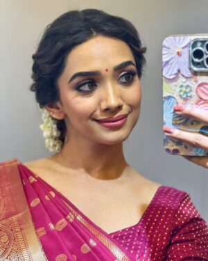 Saanve Megghana Instagram - Late but.. wishing you all a Happy Vishu and Puthandu Vazthukal ♥️