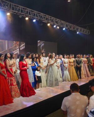 Saanve Megghana Instagram - It was a lovely evening, walked for @teach_for_change x @lakshmimanchu ✨

Title sponsor: @premier__energies 
Co-hosted by @novotelhyd 
Powered by @facesbykubramaqdoom 
Designer: @swathiveldandi_official 
Jewellery: @aabharanamjewellers 
Styling: @officialanahita 
Photography: @tdf.studioz 
Hair and makeup: @theartbeatsalon 
Decor: @eventoentertainments
