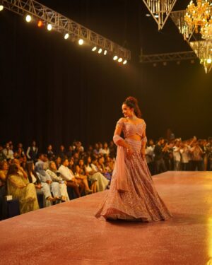 Saanve Megghana Instagram - It was a lovely evening, walked for @teach_for_change x @lakshmimanchu ✨

Title sponsor: @premier__energies 
Co-hosted by @novotelhyd 
Powered by @facesbykubramaqdoom 
Designer: @swathiveldandi_official 
Jewellery: @aabharanamjewellers 
Styling: @officialanahita 
Photography: @tdf.studioz 
Hair and makeup: @theartbeatsalon 
Decor: @eventoentertainments