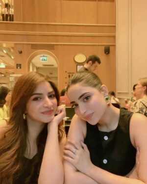 Saboor Aly Instagram - Memories with the right people will always remain priceless 
I’m so so grateful for all the memories we have together, for all the adventures, every trip, every late night chats and every moment we’ve shared 
We may not be the childhood best friends, but God bought us together when he knew we needed each other the most 👭🏼
Thank you for giving me the best support you could give for years 🫂
I want you to know that I value our friendship and I’ll always be there for you whenever you need me 🫶🏼
You’re my Gorgeous friend with a heart of gold ♥️

May this year bring you even more success and everything you’ve been dreaming of. 

Another year of sharing life’s ups and downs together 🥂 
Happy Birthday to My Brave and Beautiful Friend 🧚🏻‍♀️
@kinzahashmi 💋